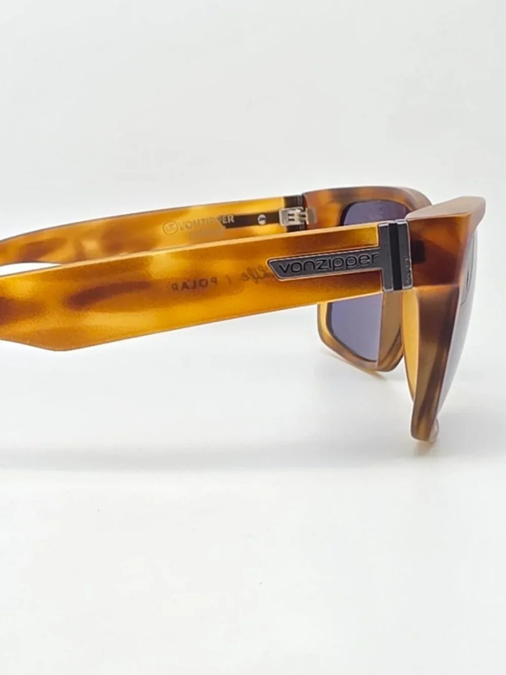 Von Zipper Elmore Tortoise Satin Frame Wildlife Polarized Grey Lens Sunglasses